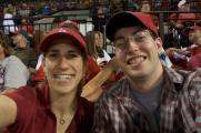 Jeff and Natalie at their first Cardinals ballgame